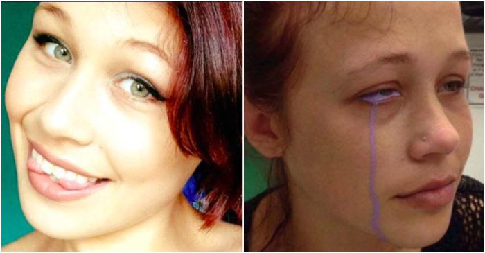 Botched Eyeball Tattoo Leaves Model Crying Purple Tears And At Risk Of